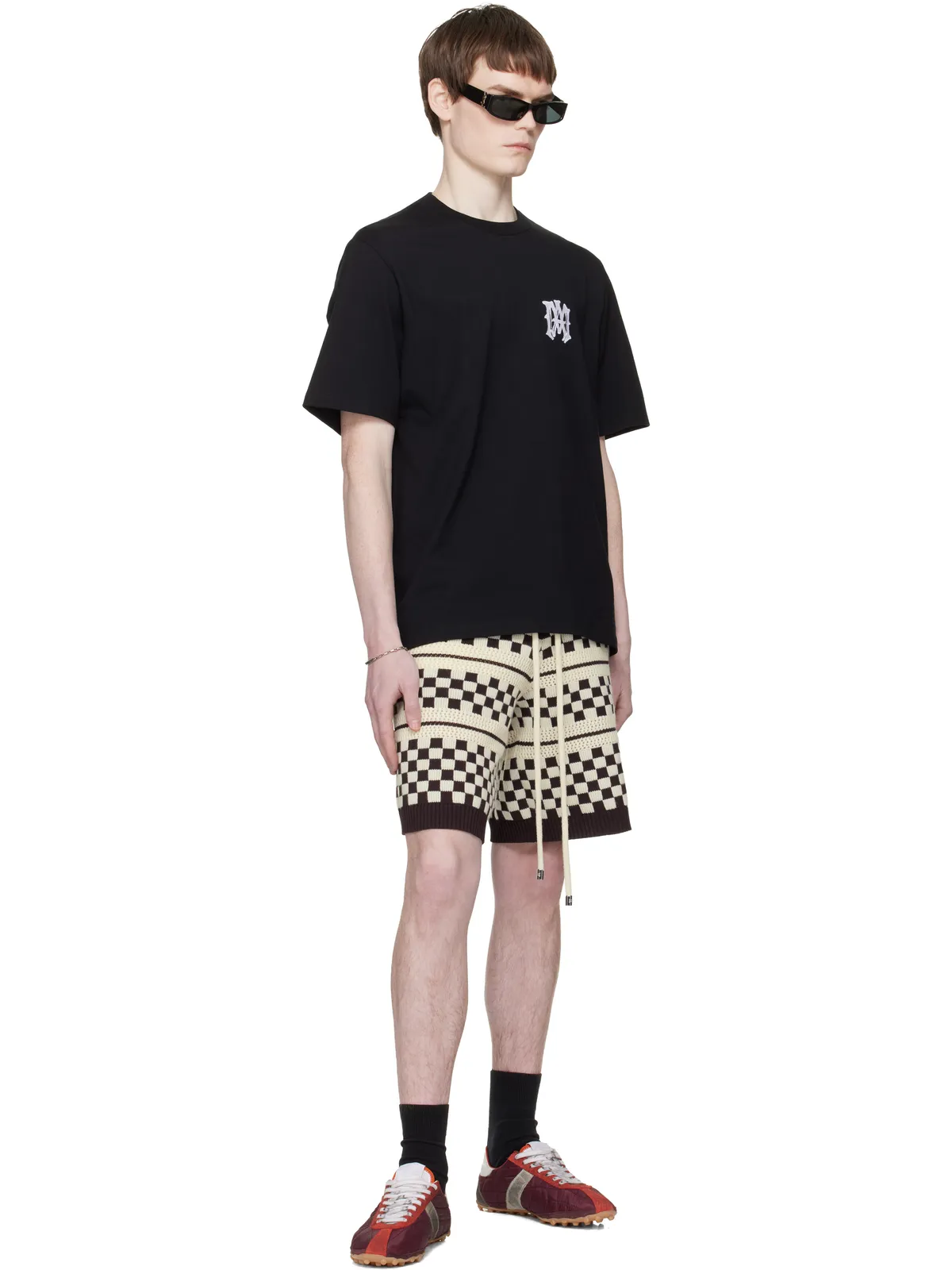 AMIRI ブロックチェック メッシュ ショートパンツ - 画像4