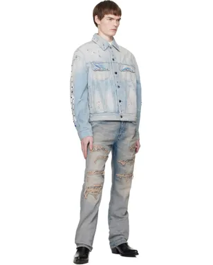 AMIRI Bones Studded デニム トラッカージャケット - サムネイル4