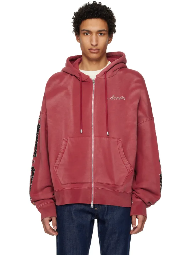 AMIRI AMIRI Bones Studded オーバーサイズ ジップフーディの商品画像
