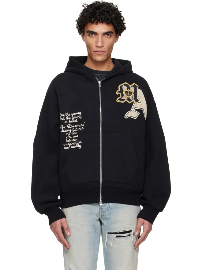 AMIRI AMIRI Varsity Patch オーバーサイズ ジップフーディの商品画像