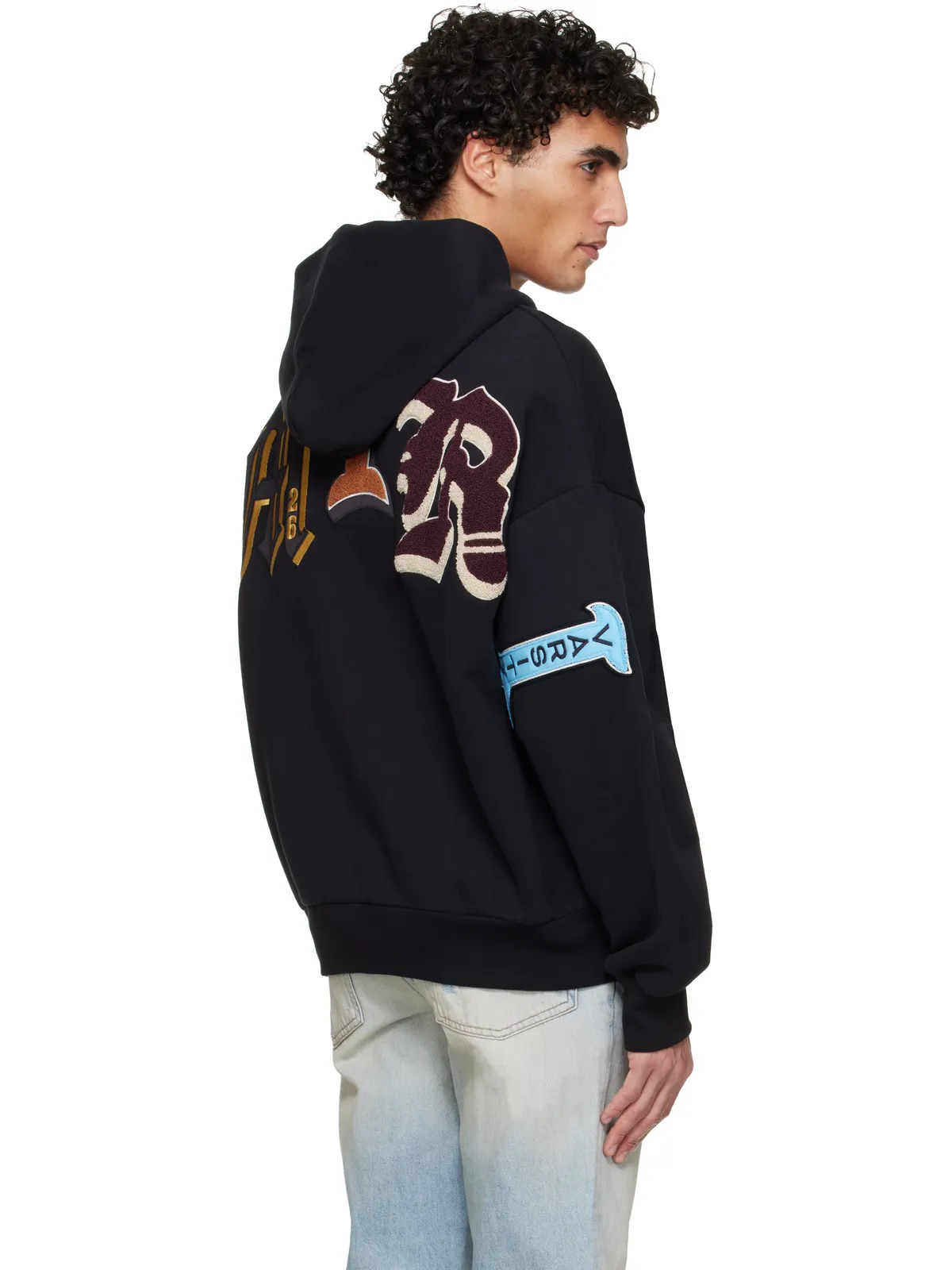 AMIRI Varsity Patch オーバーサイズ ジップフーディ - 画像3