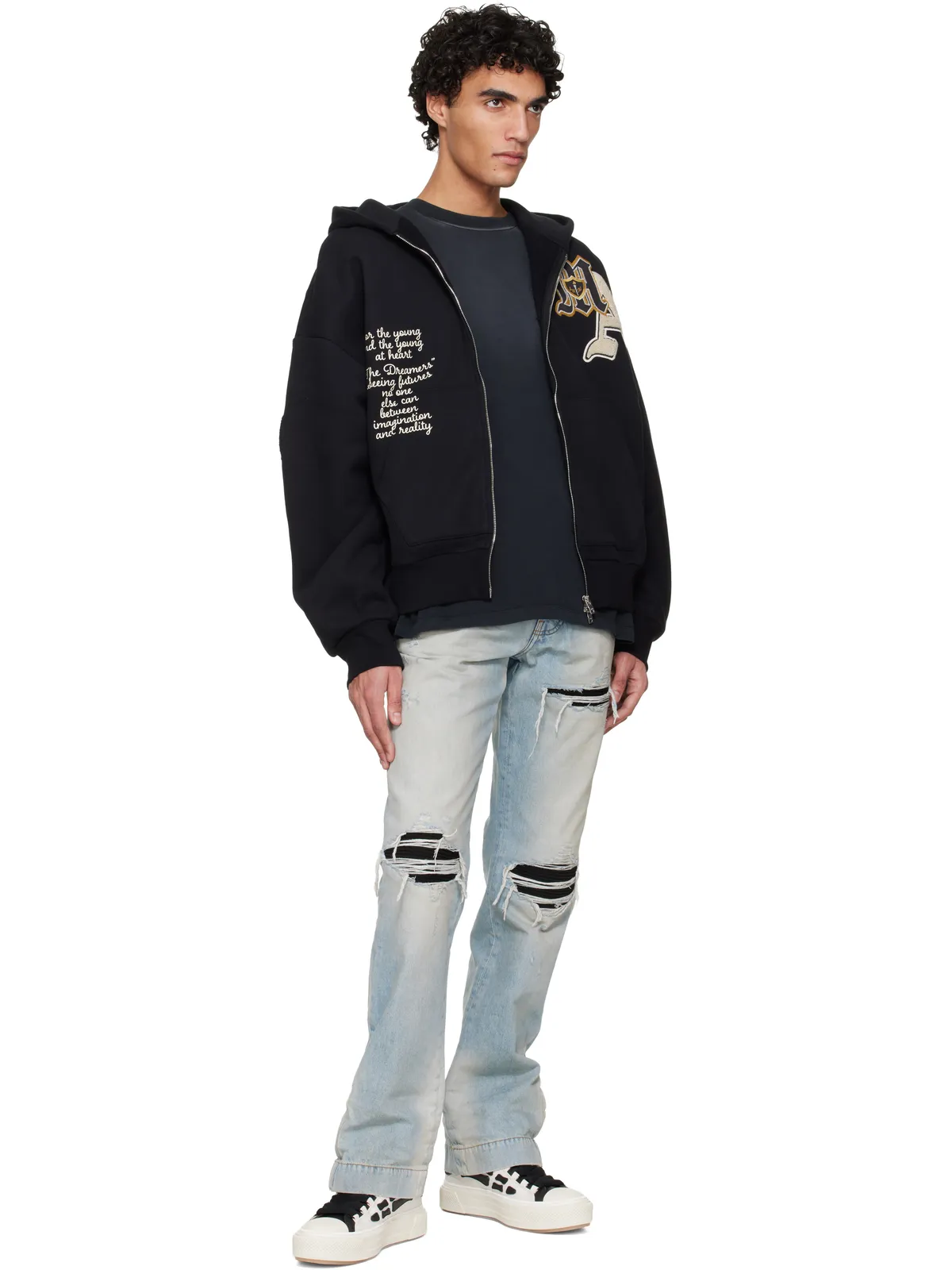 AMIRI Varsity Patch オーバーサイズ ジップフーディ - 画像4
