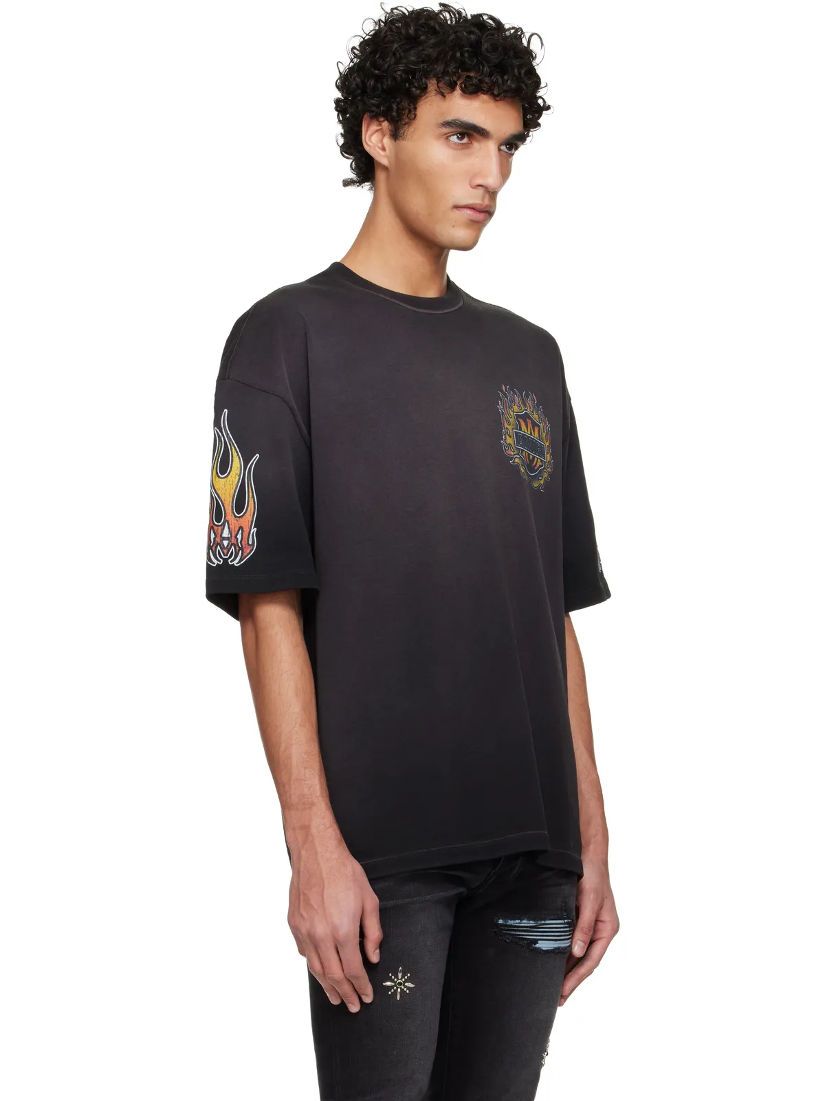 AMIRI MA Flames オーバーサイズ Tシャツ - 画像2