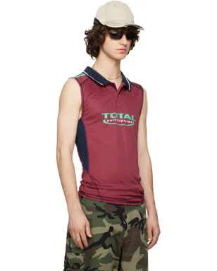 Martine Rose Football シュランケン ストレッチ ポロシャツ - サムネイル2