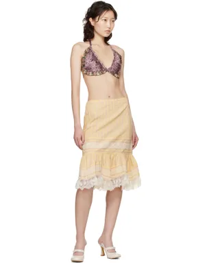 Anna Sui ラッフル レース ミディアムスカート - サムネイル4