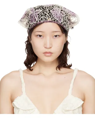 Anna Sui Medallion Floral Lace ヘッドスカーフ - サムネイル1
