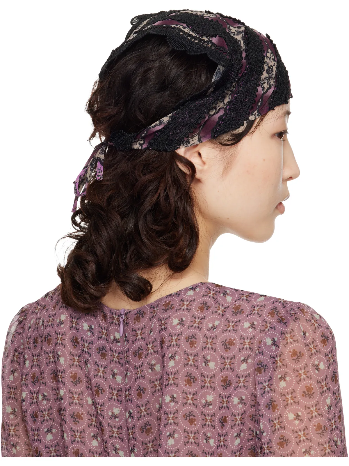 Anna Sui Cameo Stripe Print ヘッドスカーフ - 画像3