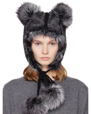 Anna Sui SSENSE限定 Teddy Bear フェイクファー ハット - サムネイル1