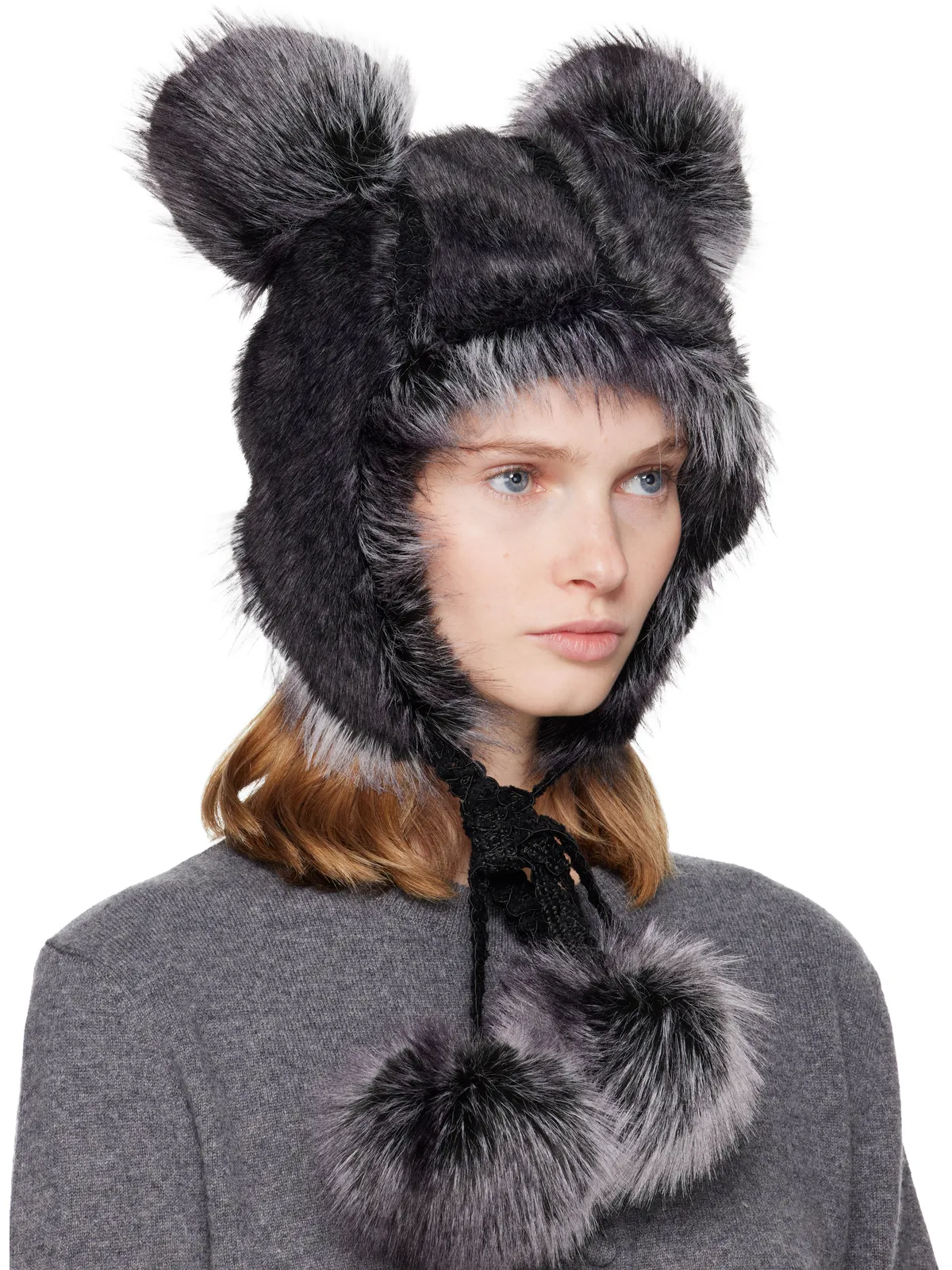 Anna Sui SSENSE限定 Teddy Bear フェイクファー ハット - 画像2