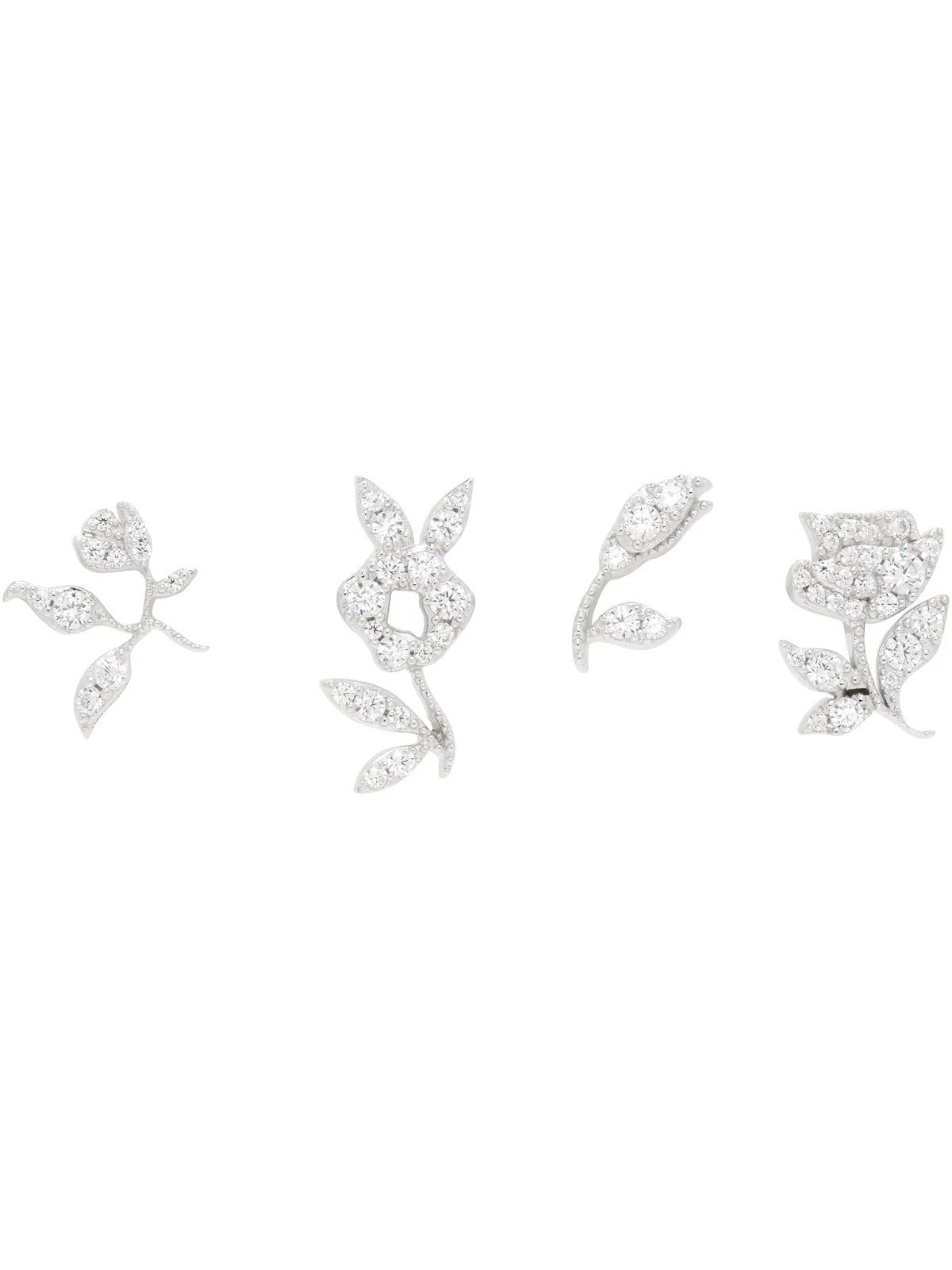 Shushu/Tong YVMINエディション Zircon Floral Gemstone ピアスセット - 画像1