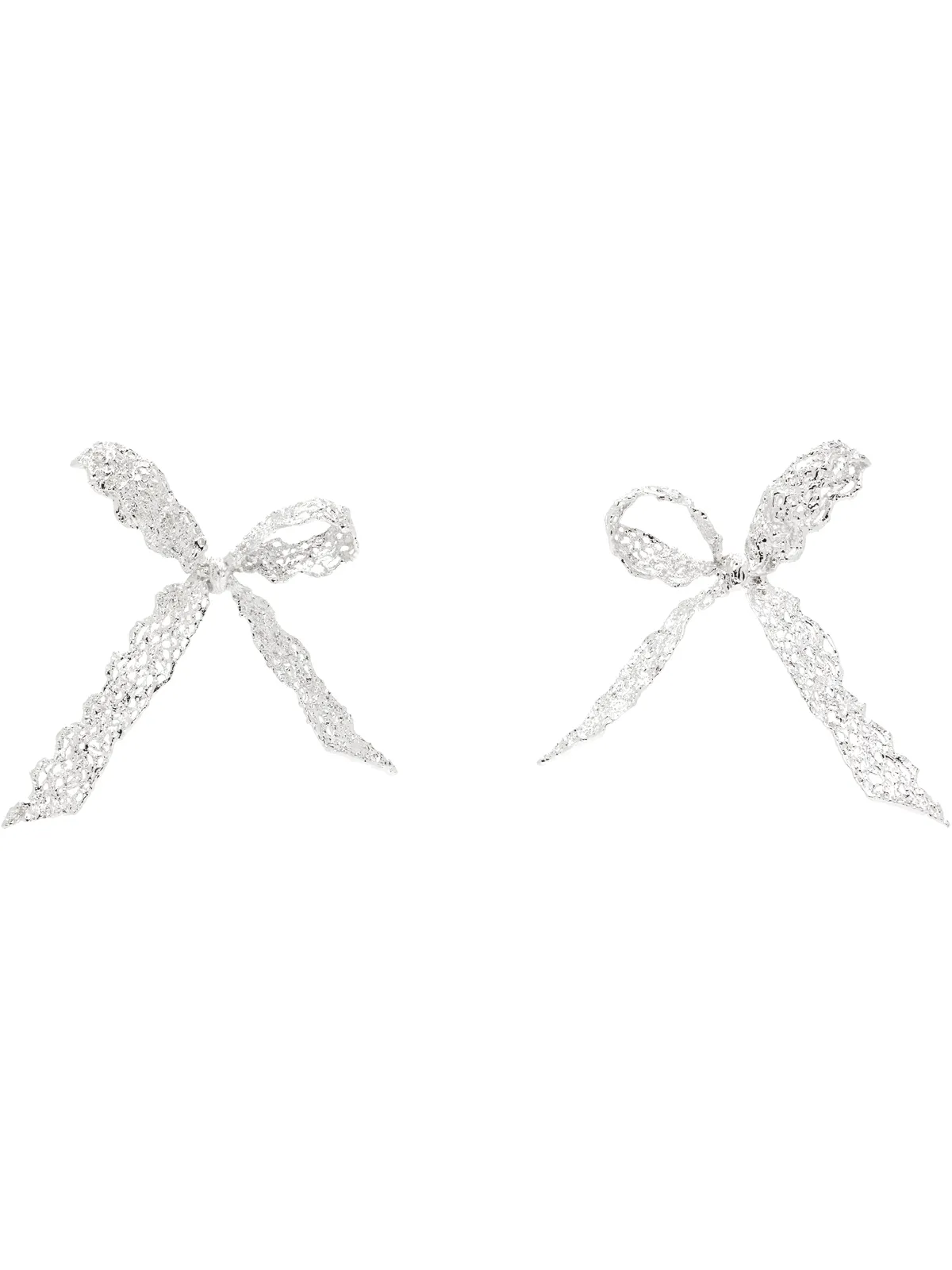 Shushu/Tong Lace Bowknot ピアス - 画像1