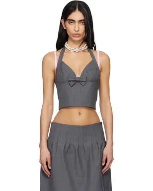 Shushu/Tong Halter Bow Tie Cami トップス - サムネイル1