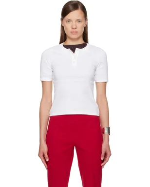 FLORE FLORE Jess ヘンリーネックTシャツ - サムネイル1