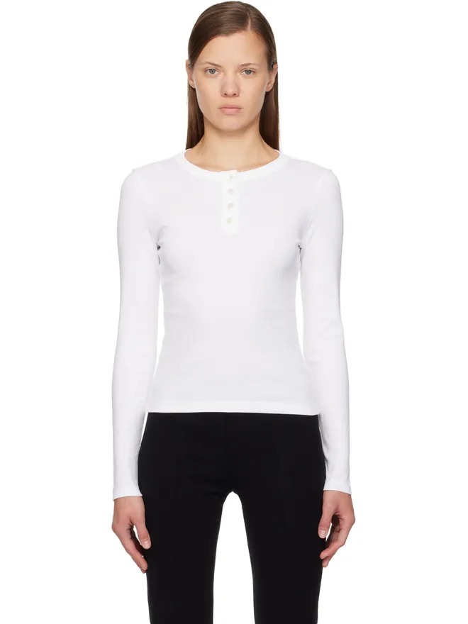 FLORE FLORE FLORE FLORE Jess 長袖 ヘンリーネック トップスの商品画像