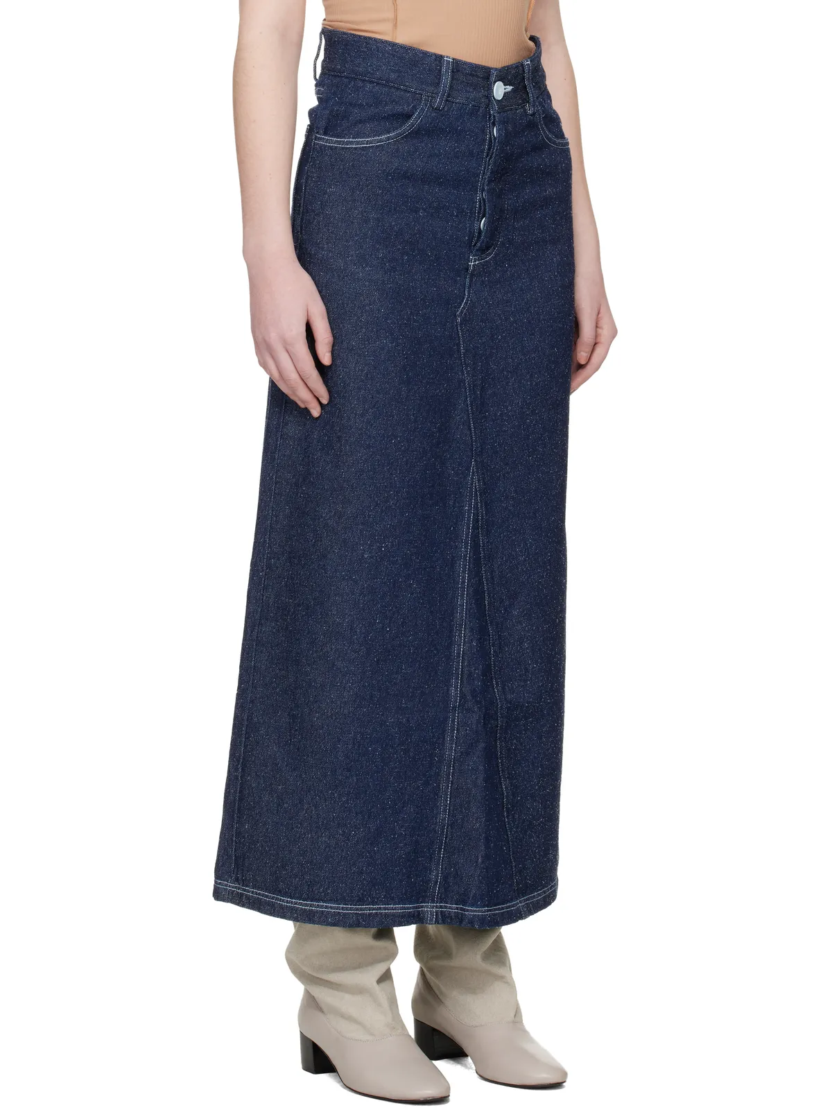 Baserange Tajo デニム マキシスカート - 画像2