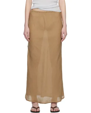Baserange Fine Linen Dydine マキシスカート - サムネイル1