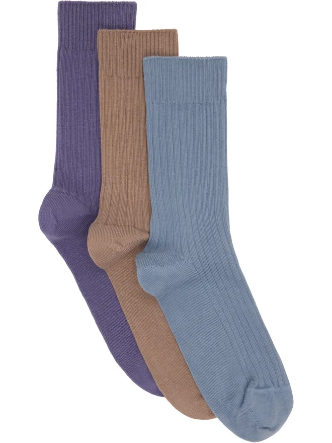 Baserange Baserange コットンリブ Overankle ソックス 3足セットの商品画像