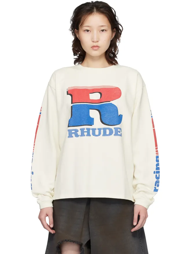 Rhude Rhude Split Petrol Logo 長袖Tシャツの商品画像