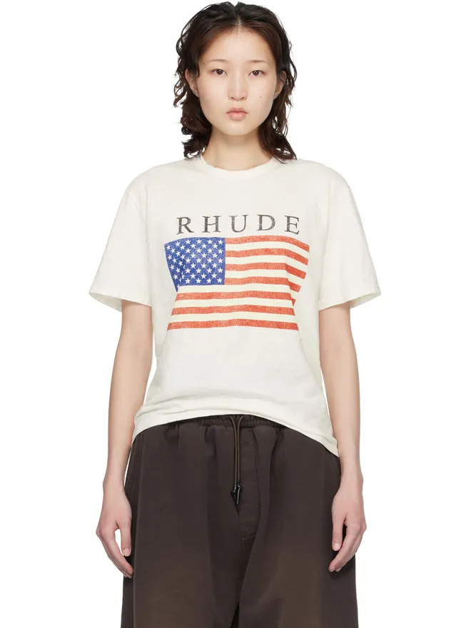 Rhude Rhude USA Flag スラブ Tシャツの商品画像