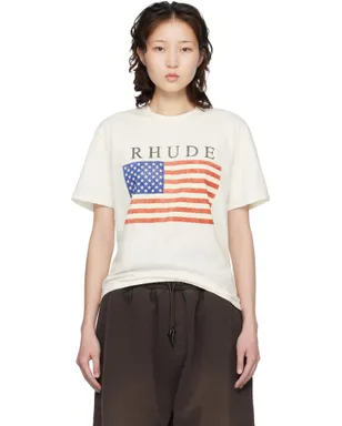 Rhude USA Flag スラブ Tシャツ - サムネイル1