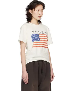 Rhude USA Flag スラブ Tシャツ - サムネイル2
