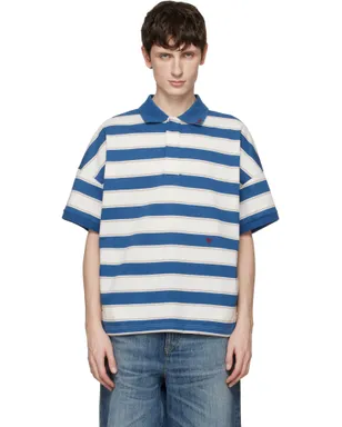 Rhude Fontaine ボーダー 半袖ポロシャツ - サムネイル1