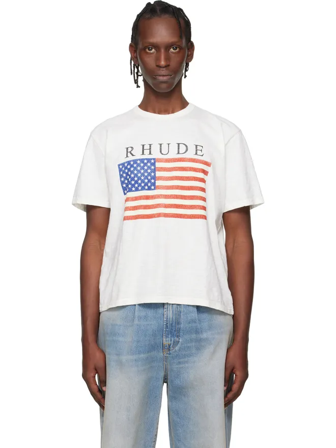 Rhude Rhude USA Flag スラブ Tシャツの商品画像