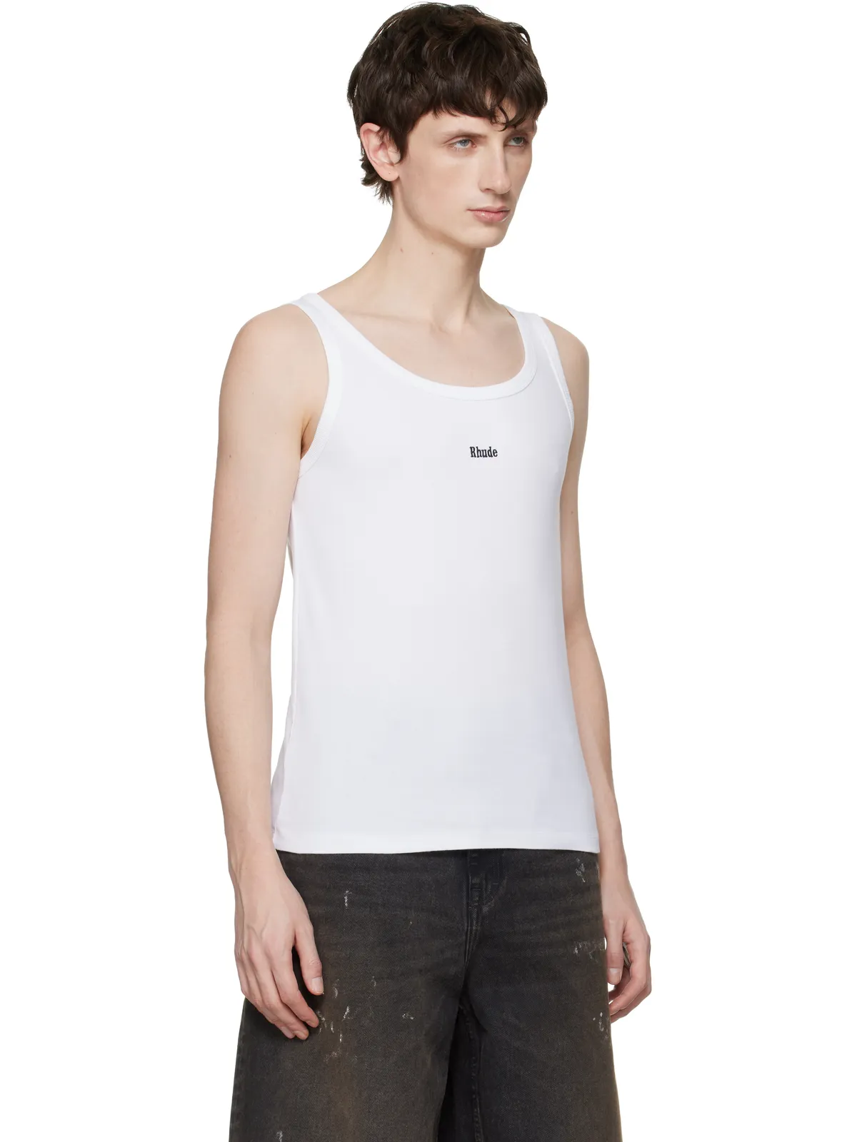 Rhude Logo リブタンクトップ - 画像2