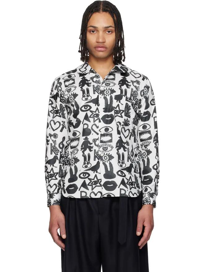 Black Comme des Garçons Black Comme des Garçons Broad Filip Pagowski プリントシャツの商品画像