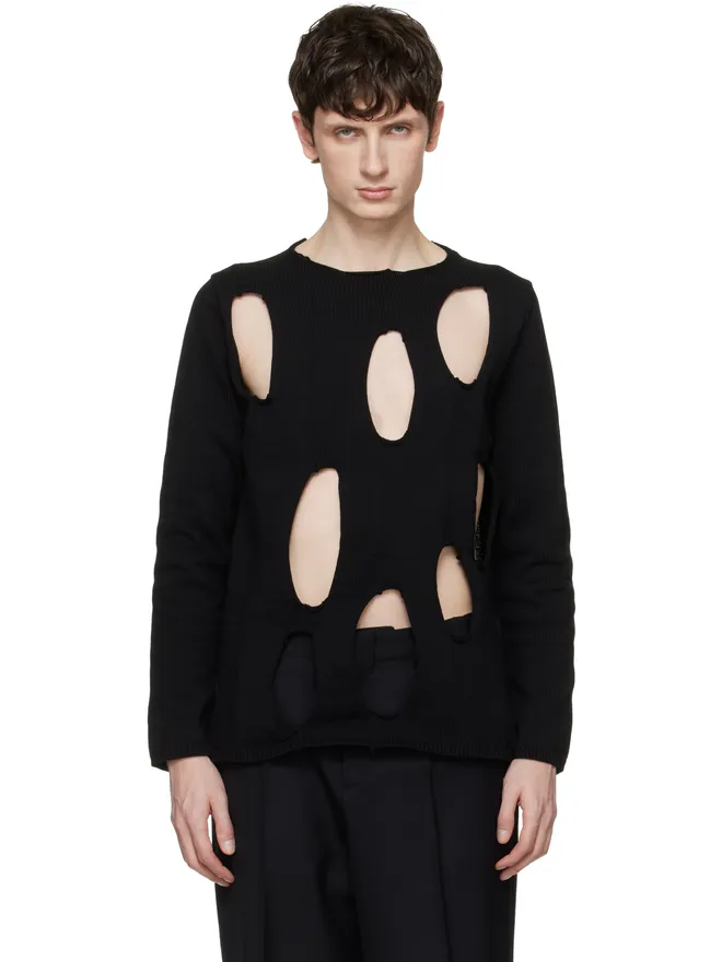 Black Comme des Garçons Black Comme des Garçons カットアウト セーターの商品画像