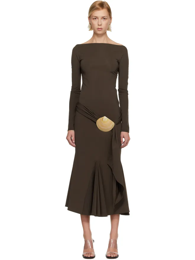 Conner Ives Conner Ives Shell Belt リサイクルスパンデックス マキシドレスの商品画像