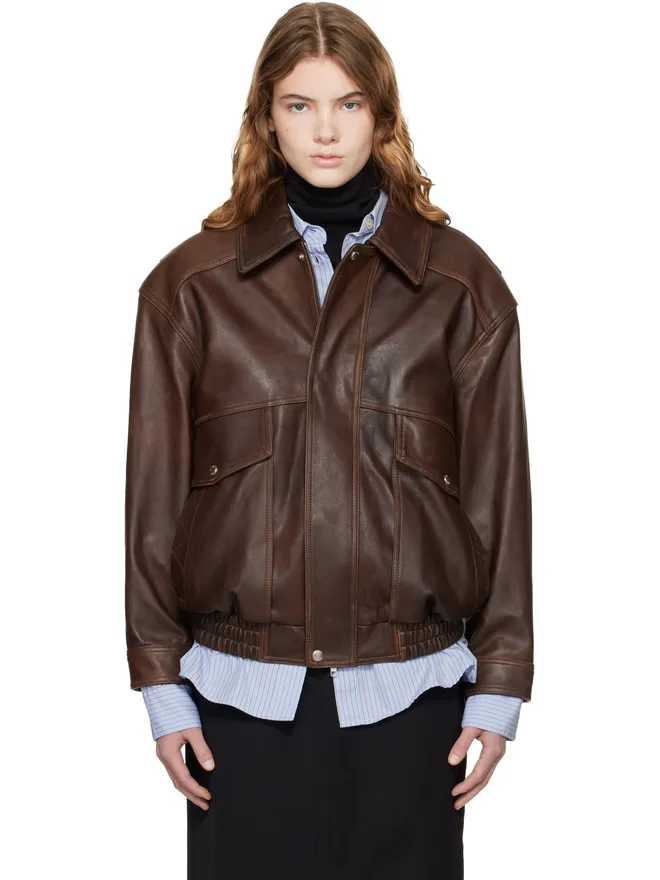 Dunst Dunst オーバーサイズ ヴィンテージ レザージャケットの商品画像