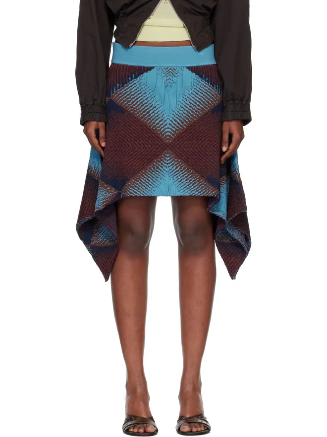 Kiko Kostadinov Kiko Kostadinov Ikat Argyle ジャカード ミニスカートの商品画像
