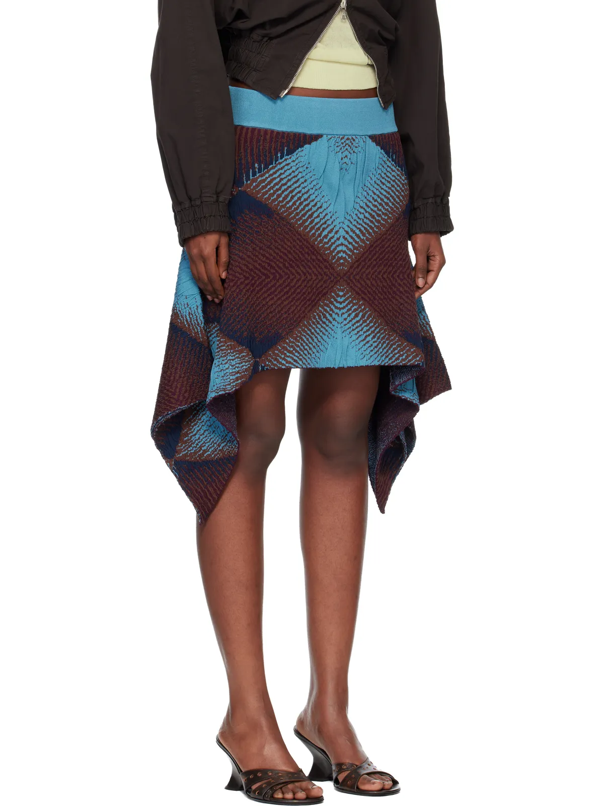 Kiko Kostadinov Ikat Argyle ジャカード ミニスカート - 画像2