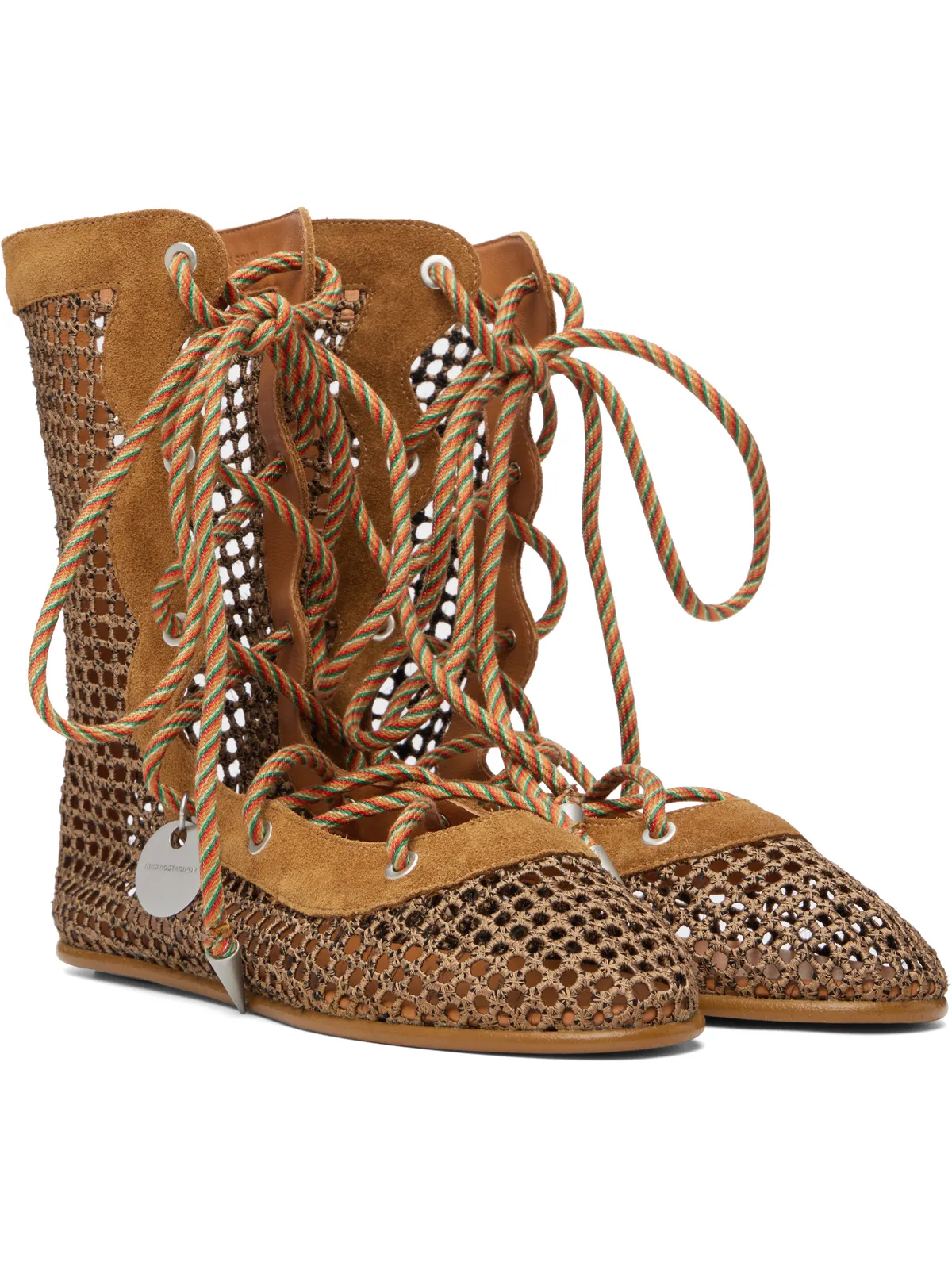 Kiko Kostadinov Reticella Lace Up フラットシューズ - 画像4