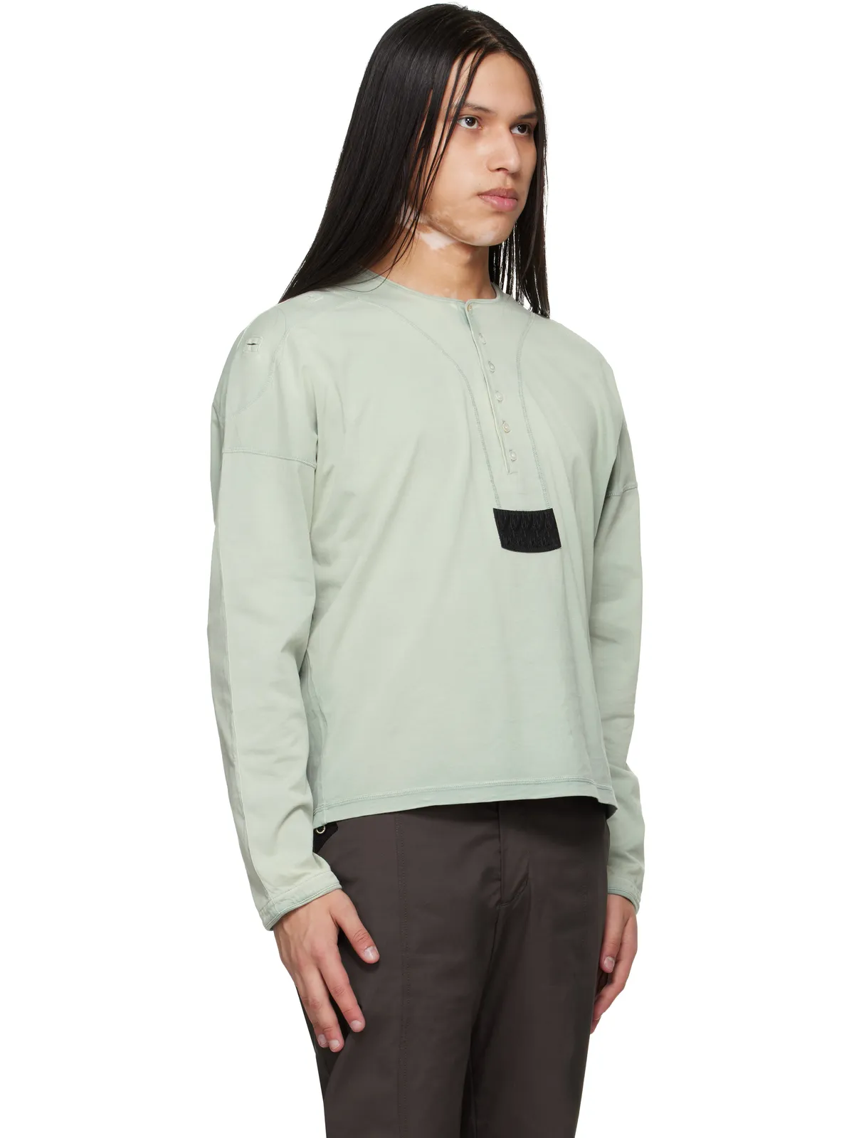 Kiko Kostadinov Sargo 長袖ヘンリーネック Tシャツ - 画像2