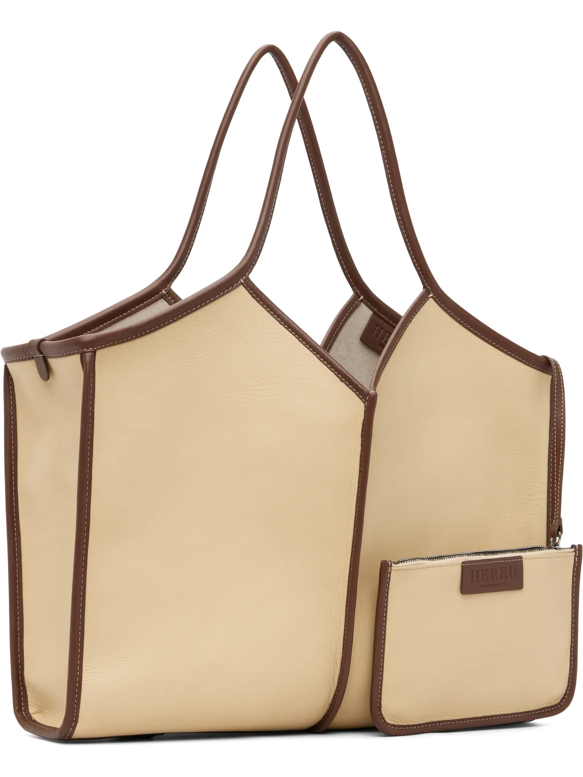 HEREU ミディアム Calella Squared Leather トートバッグ - 画像2