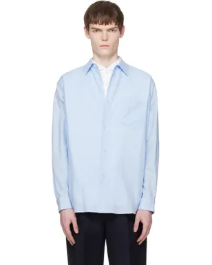 ssstein Regular Collar コットンシルク オーバーサイズ シャツ - サムネイル1