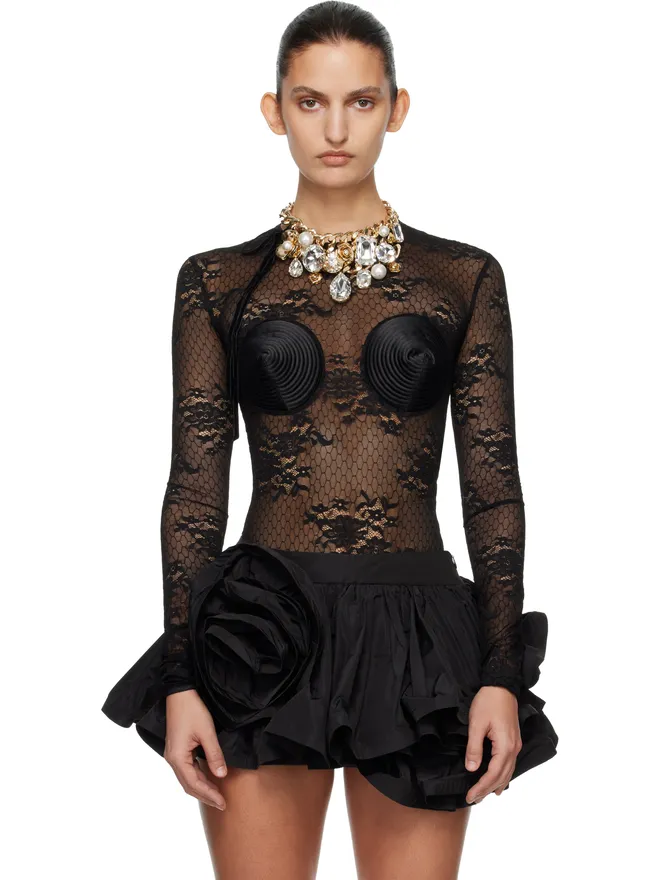 VAQUERA VAQUERA Lace Bullet Bra ボディスーツの商品画像