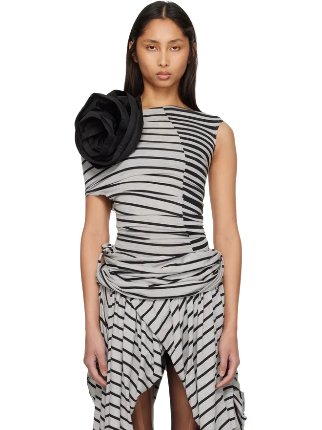 VAQUERA VAQUERA Striped Corsage トップスの商品画像