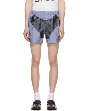 VAQUERA Striped トロンプルイユ ボクサー ショートパンツ - サムネイル1