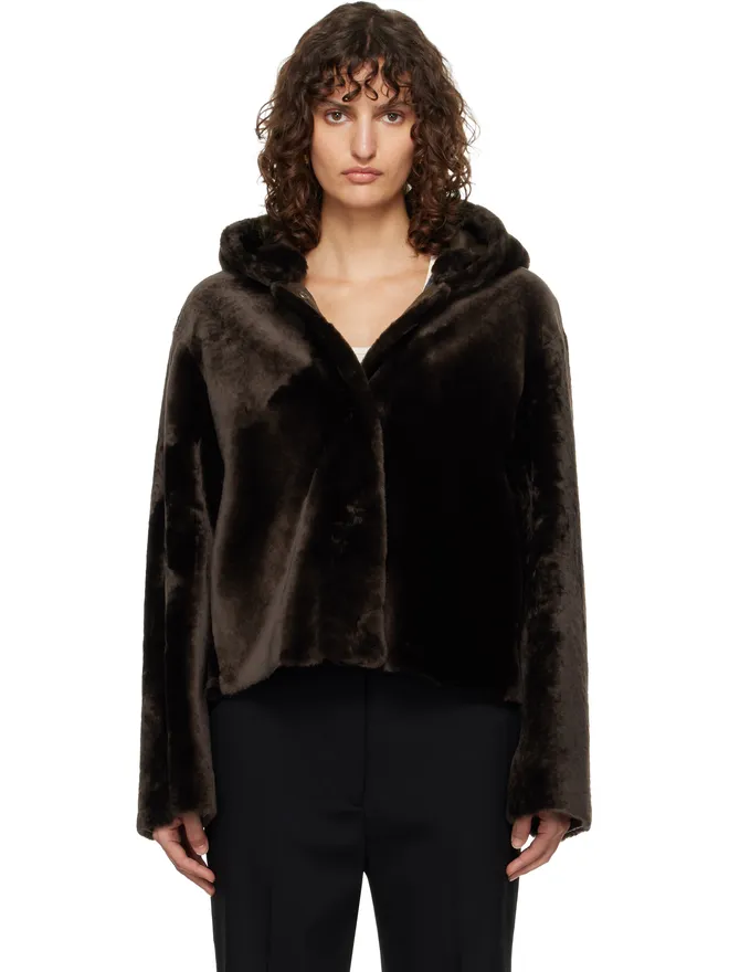 Nour Hammour Nour Hammour Cooper Hooded Curly シアリングジャケットの商品画像