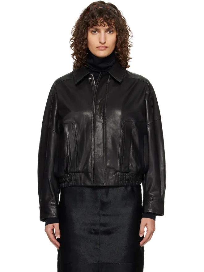 Nour Hammour Nour Hammour Dalma リラックス レザージャケットの商品画像