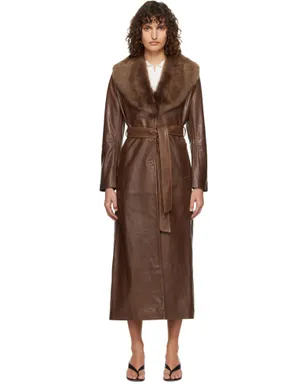 Nour Hammour Dakota Glamorous レザーコート - サムネイル1