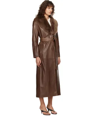 Nour Hammour Dakota Glamorous レザーコート - サムネイル2