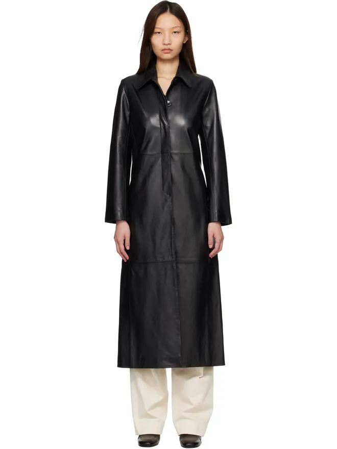 Nour Hammour Nour Hammour Gotham レザーコートの商品画像