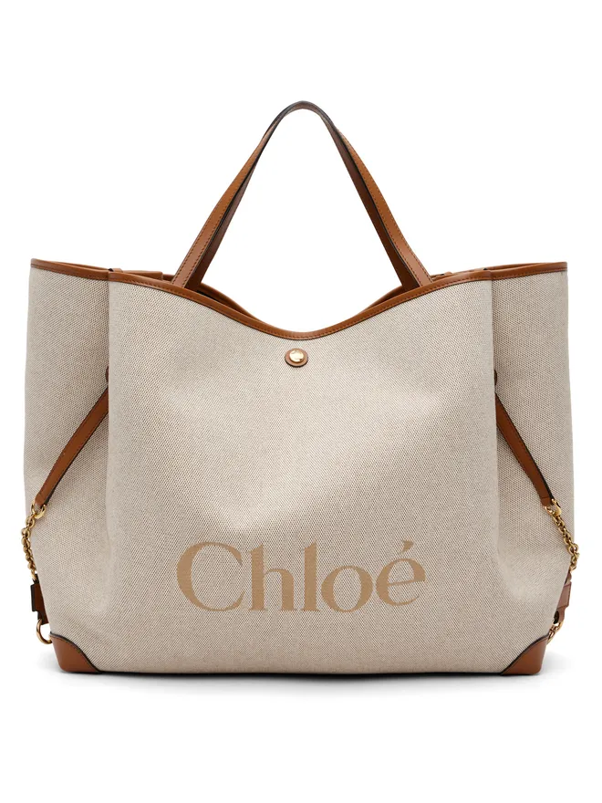 Chloe Chloe 'Chloé Clover' キャンバス＆カーフスキン トートバッグの商品画像