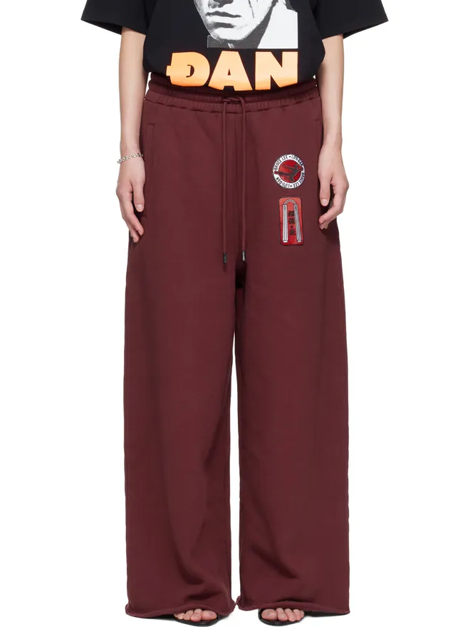 LU'U DAN LU'U DAN BRUCE LEE x LỰU ĐẠN バーガンディ Gym スウェットパンツの商品画像