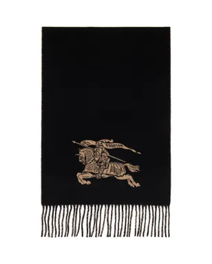Burberry Knight カシミヤ リバーシブル マフラー - サムネイル1