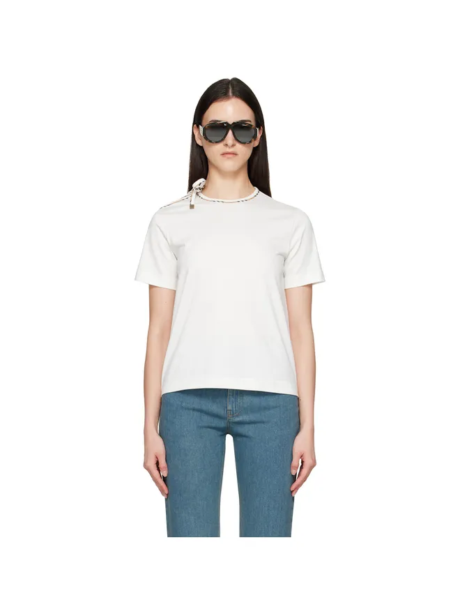 Burberry Burberry Tie-Sleeve コットン Tシャツの商品画像